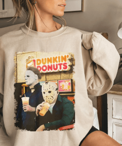 Jason and Micheal Donuts ,Halloween Tee Shirt