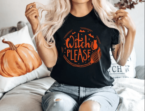 Vintage HALLOWEEN WITCH ,Halloween pumpkin T-Shirts