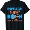 Impeach Biden Bloody Skeleton Hand Halloween Men Women T-Shirt