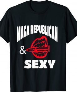 MAGA Republican and Sexy with Red Lips T-Shirt