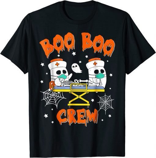 Boo Boo Crew Ghost Doctor Paramedic EMT Nurse Halloween T-Shirt