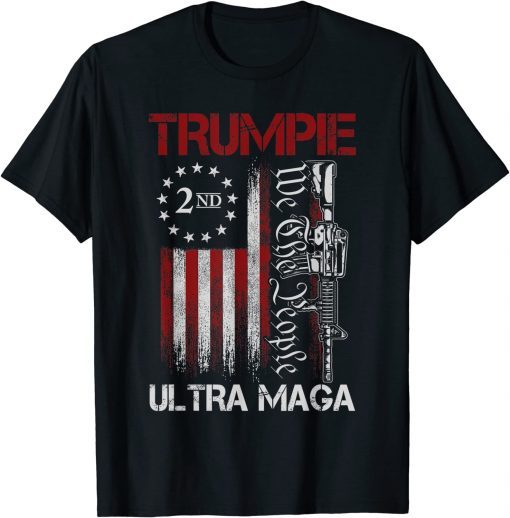 Trumpie Anti Biden Rally Wear US Flag Vintage T-Shirt