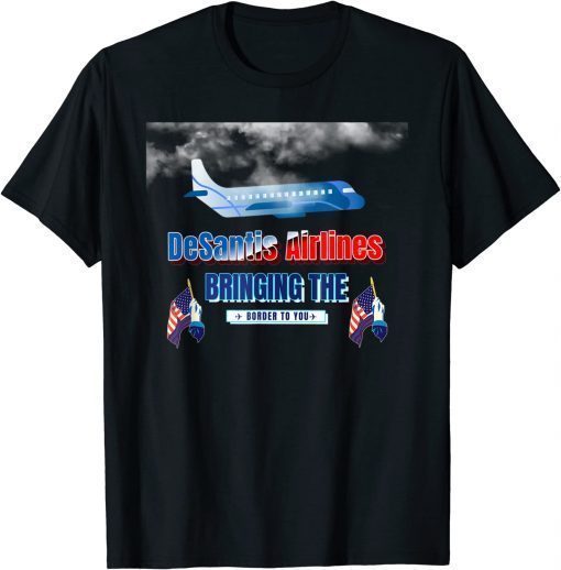 DeSantis Airlines, Funny Ron DeSantis Political Meme T-Shirt