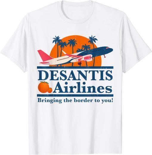 DeSantis Airlines Funny Political Meme Ron DeSantis Retro T-Shirt