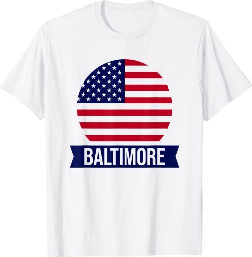 Baltimore USA American place name US flag T-Shirt