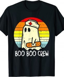 Boo Boo Crew Nurse Ghost Funny Halloween Costume T-Shirt