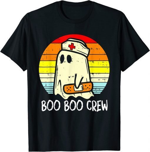 Boo Boo Crew Nurse Ghost Funny Halloween Costume T-Shirt