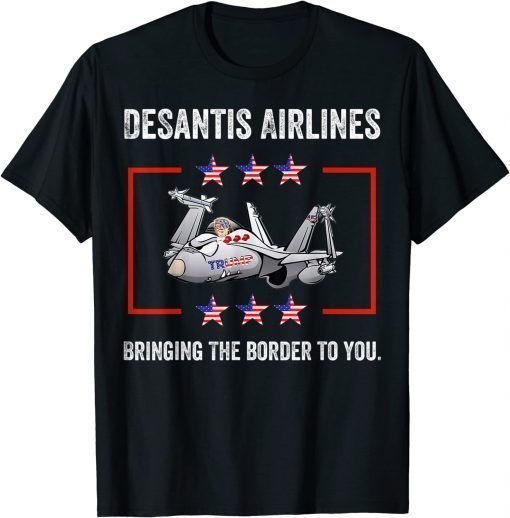 DeSantis Airlines Funny Political Meme Ron DeSantis Art T-Shirt