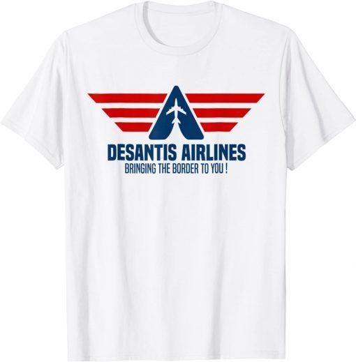 Vintage DeSantis Airlines Political Meme American Flag Funny T-Shirt