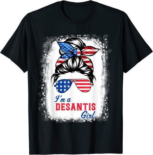 I'm Desantis Girl Florida Governor 2024 US American Flag T-Shirt