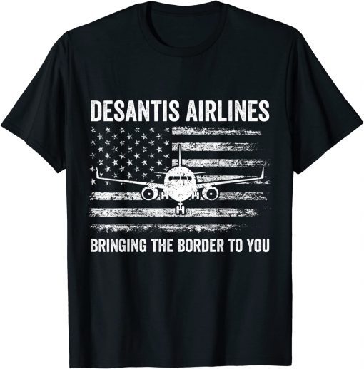 Desantis Airlines Retro American Flag T-Shirt