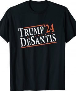 Trump Desantis 2024 Save America USA Flag Republican T-Shirt