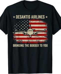 Top Desantis Airlines Bringing The Border To You Vintage T-Shirt