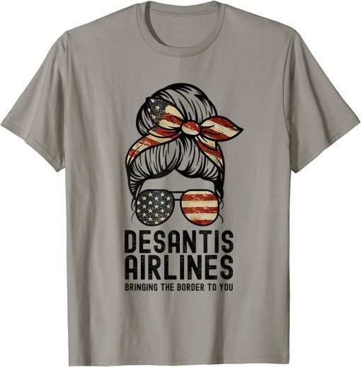 2024 Desantis airlines bringing the border to you American flag T-Shirt