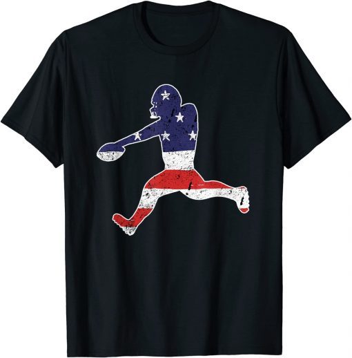 Football Player Vintage Football Punter Flag T-Shirt