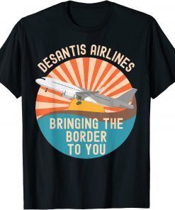 DeSantis Airlines Marthas Vineyard Meme 2022 Political Funny T-Shirt
