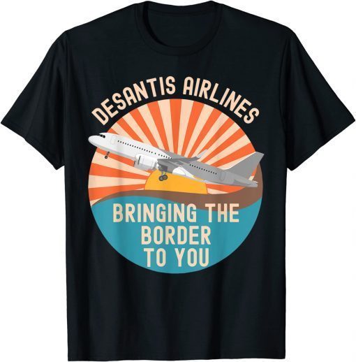 DeSantis Airlines Marthas Vineyard Meme 2022 Political Funny T-Shirt