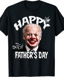 Funny Creppy Clown Biden Happy Father's Day Halloween Mens T-Shirt