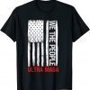 Womens Ultra Maga Appar Funny Anti Biden US Flag Pro Trump T-Shirt