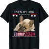 Even my dog is waiting for trump 2024 funny T-Shirt