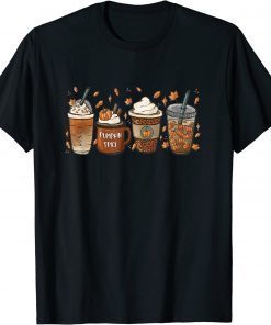 Halloween Coffee Pumpkin Latte Spice Coffee Love Fall Season T-Shirt