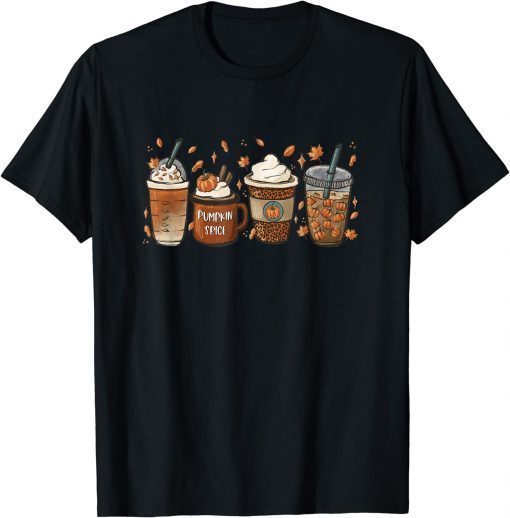 Halloween Coffee Pumpkin Latte Spice Coffee Love Fall Season T-Shirt