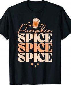 70s Retro Pumpkin Spice Latte PSL Retro Fall Vintage Autumn T-Shirt