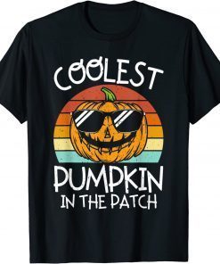 Coolest Pumpkin In The Patch Toddler Boys Halloween Kids T-Shirt