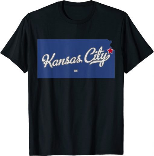 Kansas City Kansas KS Map Official T-Shirt
