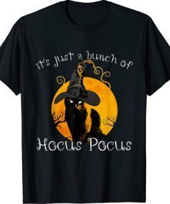 Happy Halloween ,Black Cat Moon Funny Halloween Costume Bunch of Hocus Pocus T-Shirt