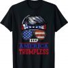 American Flag Sunglasses KEEP AMERICA TRUMPLESS T-Shirt