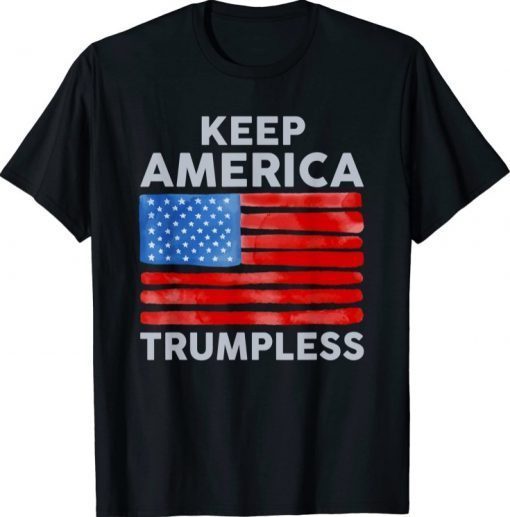 Keep America Trumpless Anti Trump American Flag 2023 T-Shirt