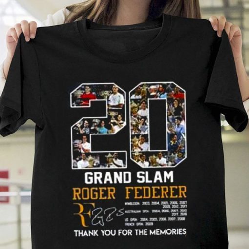 Roger Federer Simply The Best, RF 20 Grand Slam T-Shirt