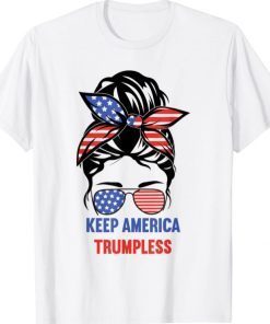 Anti Trump, Keep America Trumpless USA Flag T-Shirt