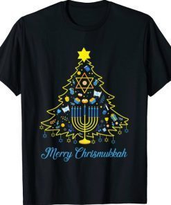 Merry Chrismukkah Christmas Tree Hanukkah Chanukah 2022 T-Shirt