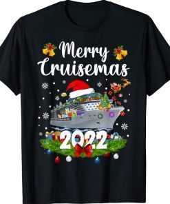 Merry Cruisemas 2022 Family Cruise Christmas Funny Boat Trip T-Shirt