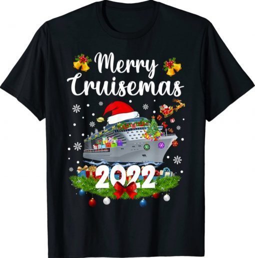 Merry Cruisemas 2022 Family Cruise Christmas Funny Boat Trip T-Shirt