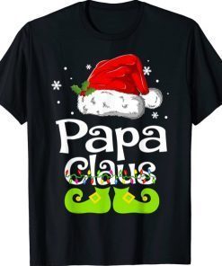 Papa Claus Santa Funny Christmas Pajama Matching Family T-Shirt