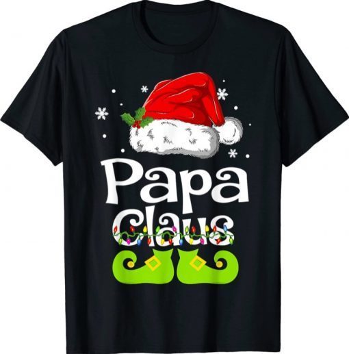 Papa Claus Santa Funny Christmas Pajama Matching Family T-Shirt