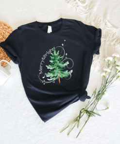 Funny Merry and Bright, Christmas Tree, Holiday T-Shirt