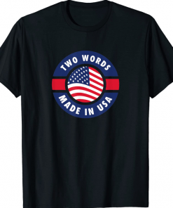 Two Words Made In America Anti Joe Biden Quote T-Shirt