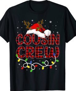 Cousin Crew Christmas 2023 Family Matching Santa Elf Xmas T-Shirt