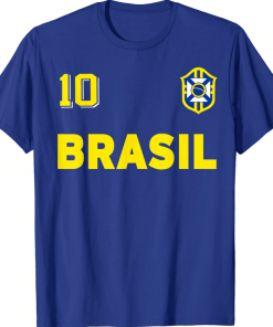 Brazil Soccer Brazilian Football Retro 10 Jersey T-Shirt