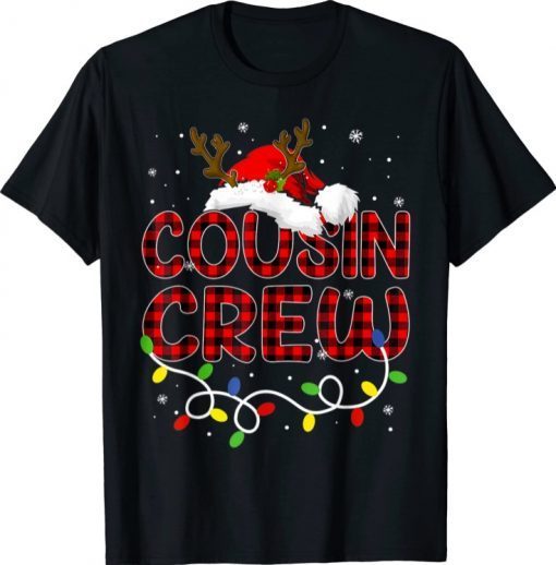 Cousin Crew Christmas 2023 Family Matching Santa Elf Xmas T-Shirt