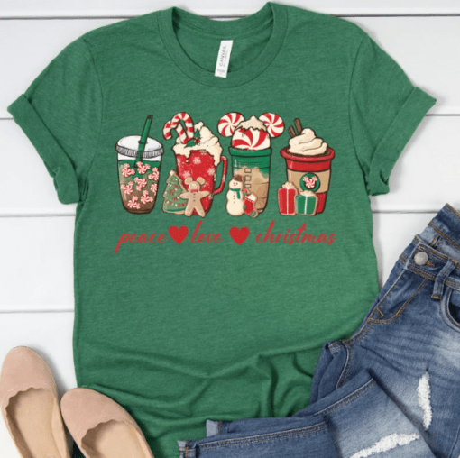 Peace Love Christmas ,Holiday Gift T-Shirt