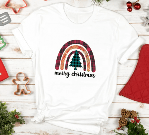 Merry Christmas, Christmas Rainbow T-Shirt