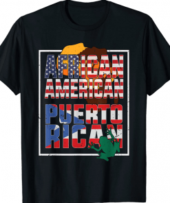 African american and puerto rican flag American puerto rican T-Shirt