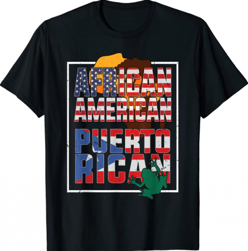 African american and puerto rican flag American puerto rican T-Shirt