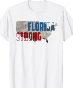 Florida Strong American Flag Cool FL Flag Unisex T-Shirt