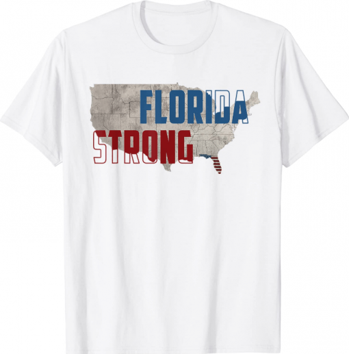 Florida Strong American Flag Cool FL Flag Unisex T-Shirt